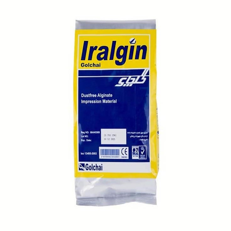 آلژینات قالبگیری گلچای مدل iralgin وزن 450 گرم