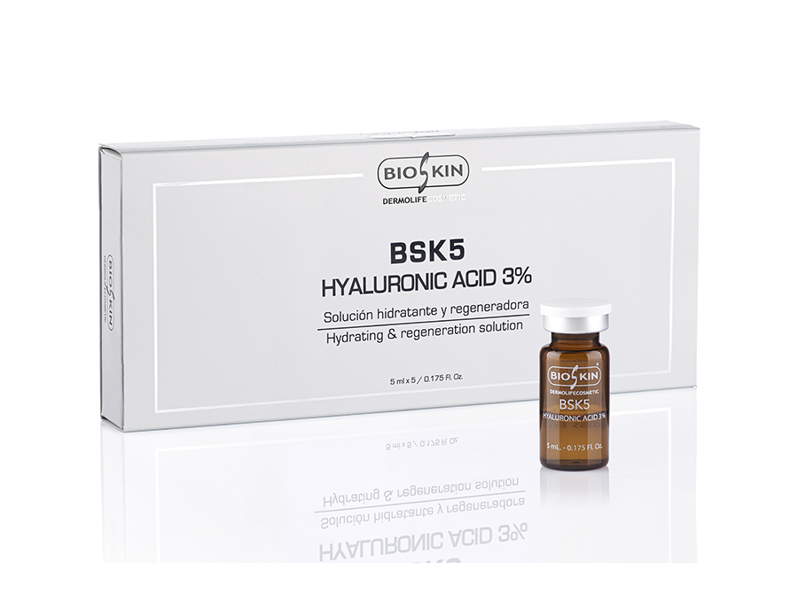 کوکتل هیالورونیک اسید برند بایو اسکین ۵ میل Bioskin Hyaluronic acid جوانسازی پرکننده حجم دهنده آبرسانی لیفتینگ